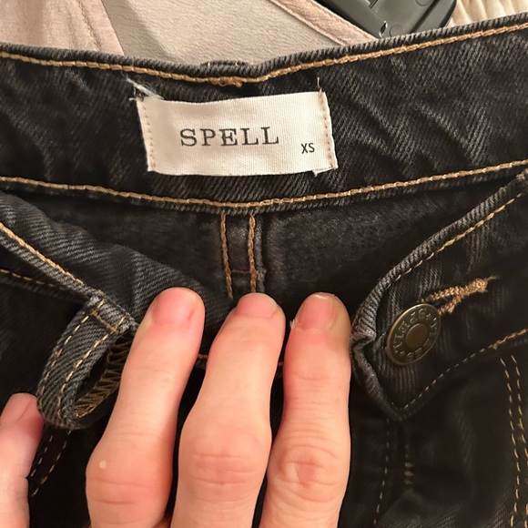 SPELL- high waisted, wide leg, size xs jeans - Picture 3 of 7